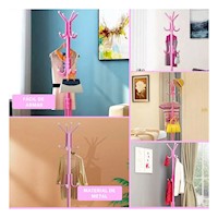Rack Vertical Rosado 175x45 cm con Base Firme y Estable Y+Post It